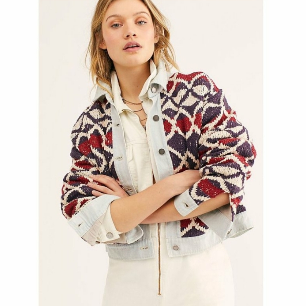 New Free People Lakeside Denim Jacket